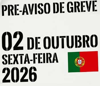 Pr�-Aviso de Greve de 2 de outubro de 2026